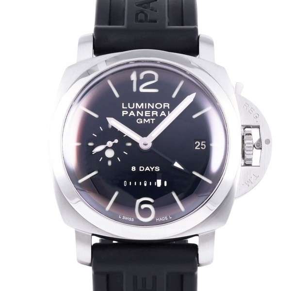 panerai luminor パネライ ルミノール 8デイズ GMT 替えベルト 黒ラバー pam00233