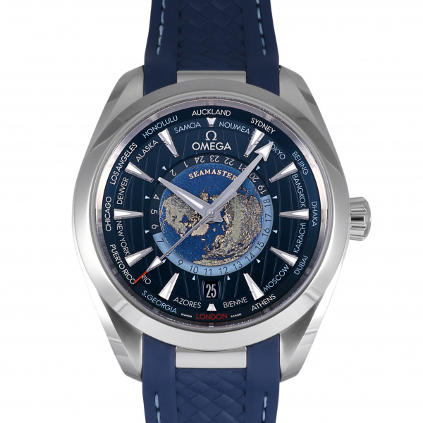 omega seamaster オメガ シーマスター AQUA TERRA 150M コーアクシャル マスター クロノメーター GMT ワールドタイマー 43MM 220.12.43.22.03.001