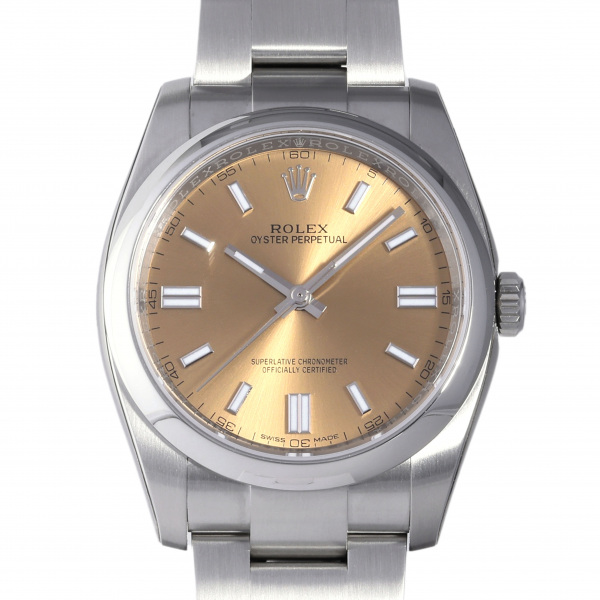 ロレックス ROLEX オイスターパーペチュアル 116000 ホワイトグレープ/バー文字盤 中古 腕時計 メンズ