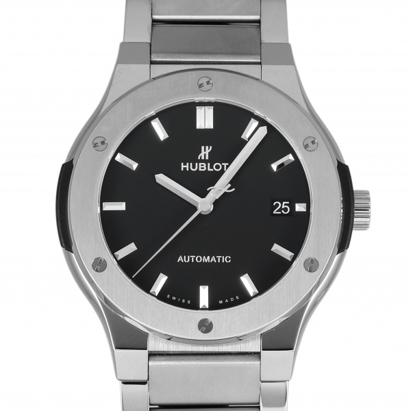 HUBLOT HUBLOT Classic fusion Titanium bracelet 510.NX.1170.NX Black dial USED Watch mens