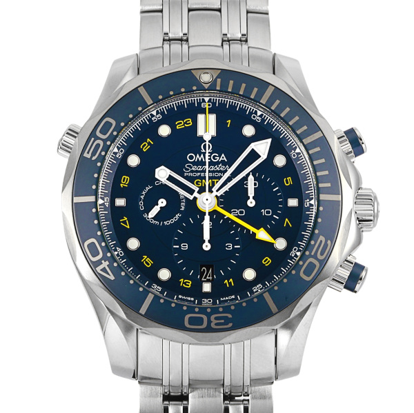 omega seamaster オメガ シーマスター ダイバー 300M コーアクシャル クロノメーター GMT クロノグラフ 44MM 212.30.44.52.03.001