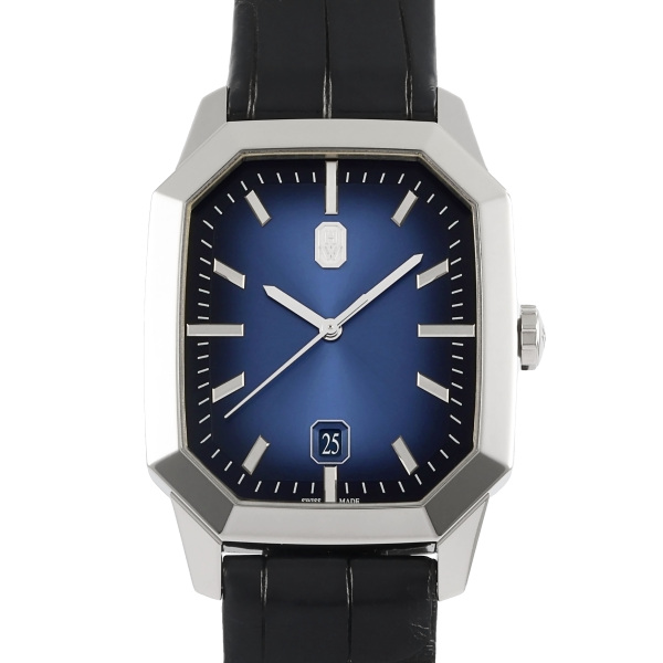 ハリー・ウィンストン HARRY WINSTON エメラルド ・オートマティック 33mm EMEAHD33WW001 ブラック・ブルー文字盤 中古 腕時計 メンズ