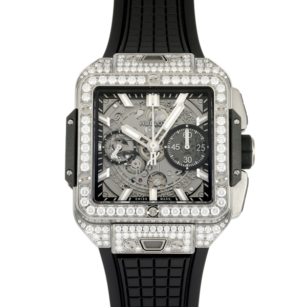 hublot squarebangunico ウブロ スクエア・バンウニコ チタニウム パヴェ 821.nx.0170.rx.1604