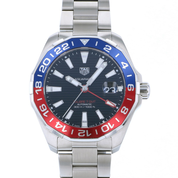 タグ・ホイヤー TAG HEUER アクアレーサー キャリバー7 GMT WAY201F.BA0927 ブラック文字盤 新品 腕時計 メンズ