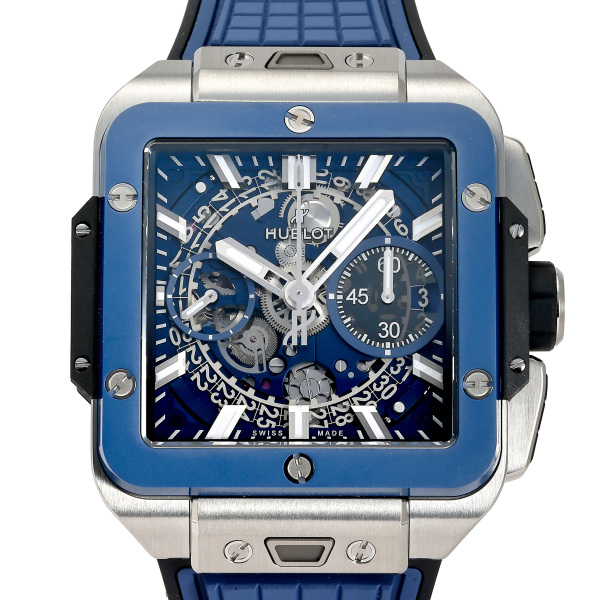 hublot squarebangunico HUBLOT Square Banunico Titanium Blue ceramic 821.nl.5170.rx