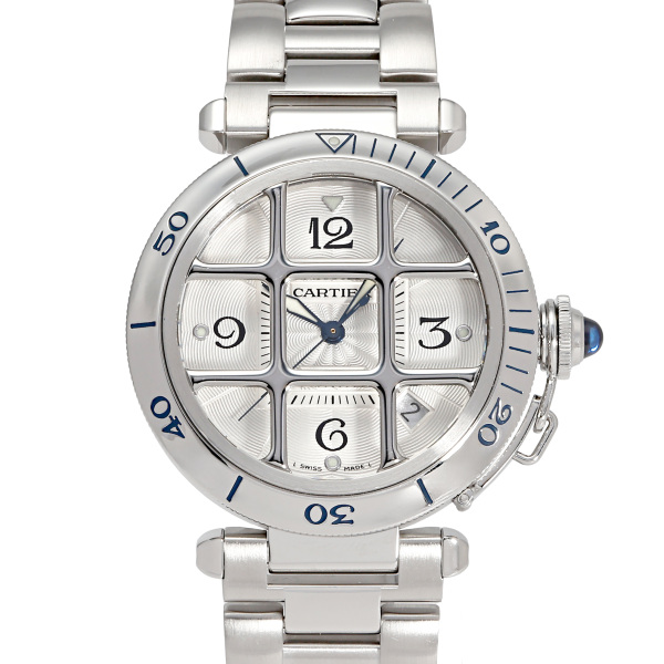 cartier pasha カルティエ パシャ 38 グリッド w31040h3