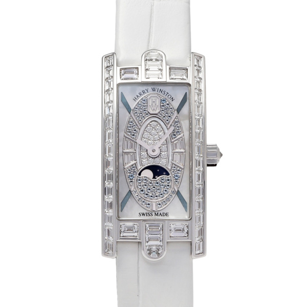 中古 ハリーウィンストン アヴェニューCミニ 純正ベルト サテン M ゴールド ハリーウィンストン HARRY WINSTON ”レディ アヴェニューC ミニ