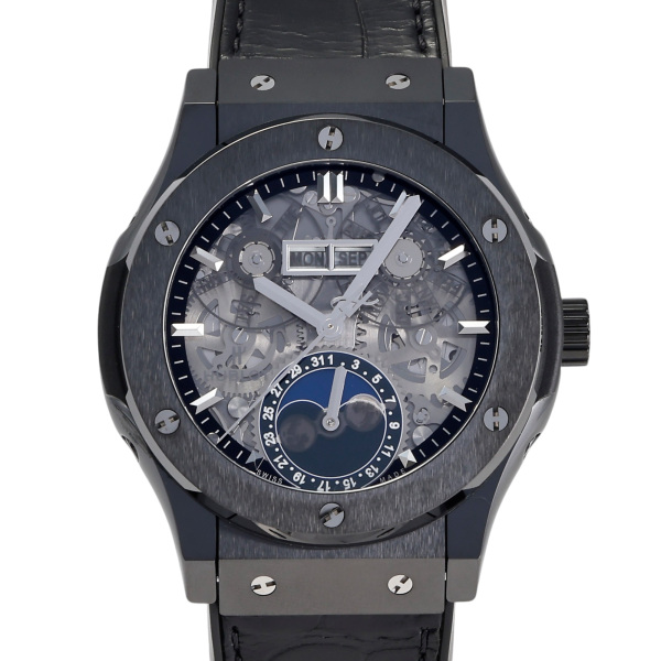 hublot classicfusion ウブロ クラシックフュージョン アエロ フュージョン ムーンフェイズ ブラックマジック 547.cx.0170.lr