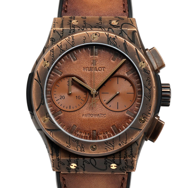 Hublot BERLUTI ブラックレザーベルト ウブロ ベルルッティ 新品 ウブロ×ベルルッティ。ヴェネチアレザーを採用した美しい時計を