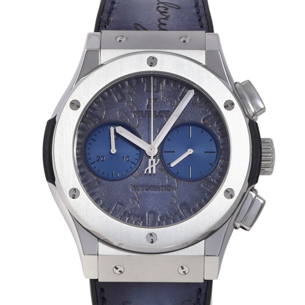 hublot classicfusion ウブロ クラシックフュージョン クロノグラフ ベルルッティ スクリット ブルー 日本限定100本 521.nx.050b.vr.jber17