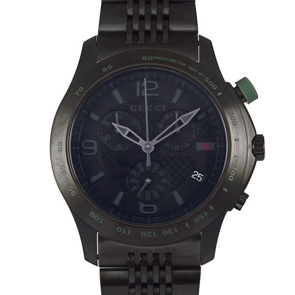 新品] グッチ Gタイムレス YA126225Aブラック ステンレス（PVD
