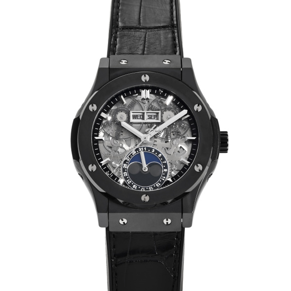 hublot classicfusion HUBLOT Classic fusion Aero Fusion Moon phase Black magic 547.cx.0170.lr