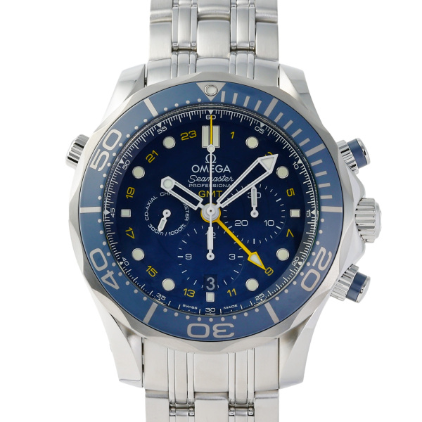omega seamaster オメガ シーマスター ダイバー 300M コーアクシャル クロノメーター GMT クロノグラフ 44MM 212.30.44.52.03.001
