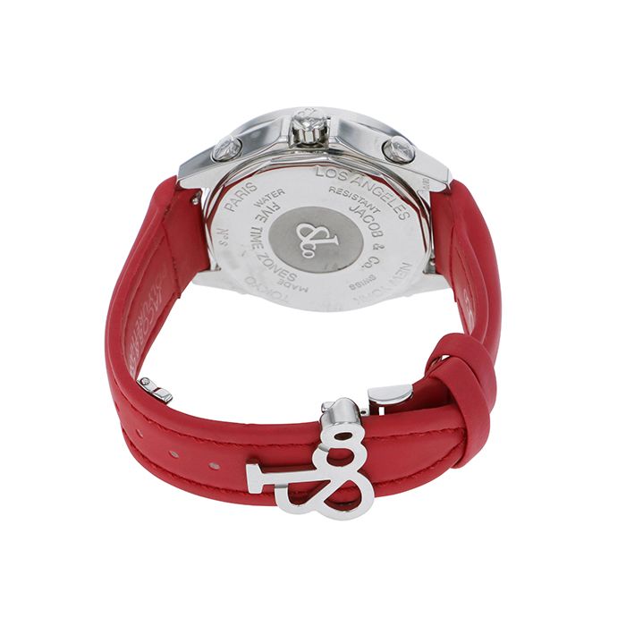 新品] ジェイコブ ファイブタイムゾーン JCM57DAグレー ダイヤモンド