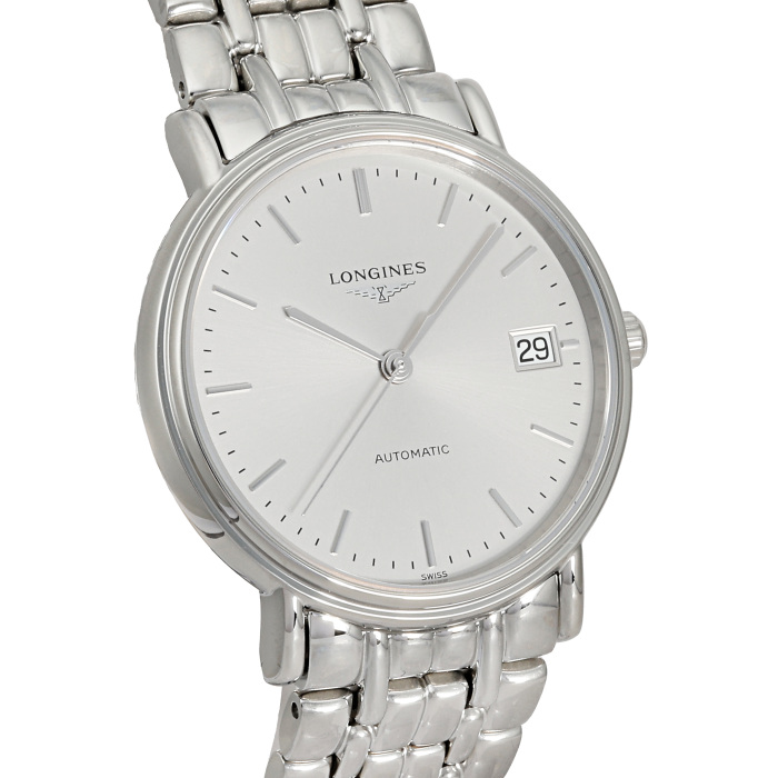 新品] ロンジン プレザンス L48214726グレー ステンレス デイト