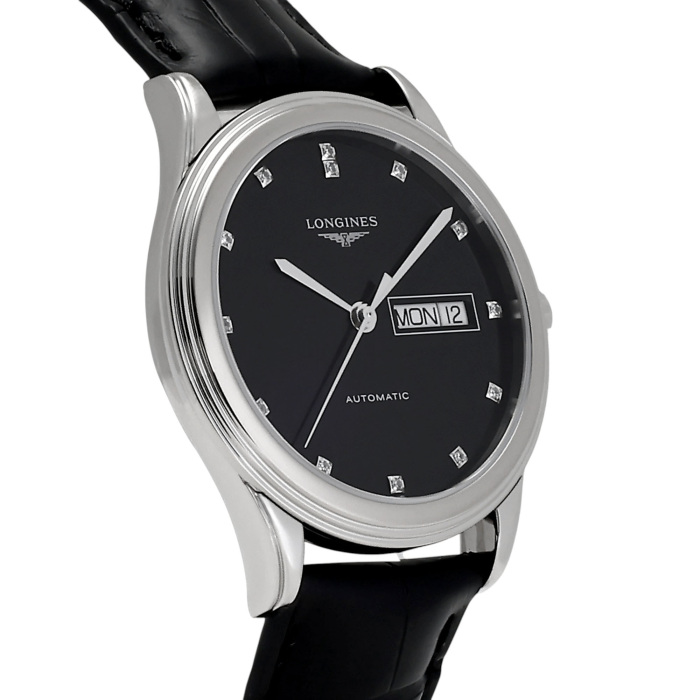 （超美品‼️）LONGINES ロンジン フラッグシップス腕時計 新品] ロンジン フラッグシップ L48994572ブラック ステンレス