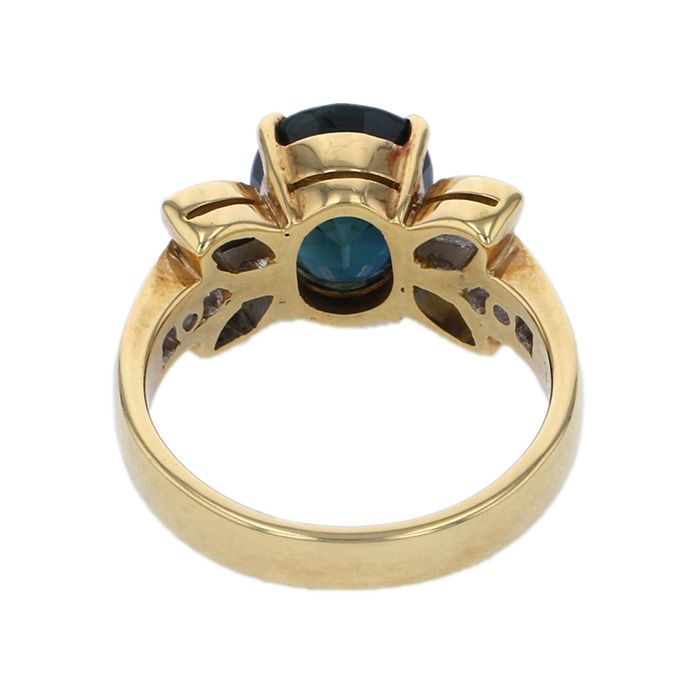 ヴィンテージ　K18 サファイア リング K18イエローゴールド サファイア リング J161304 | ユキザキセレクト