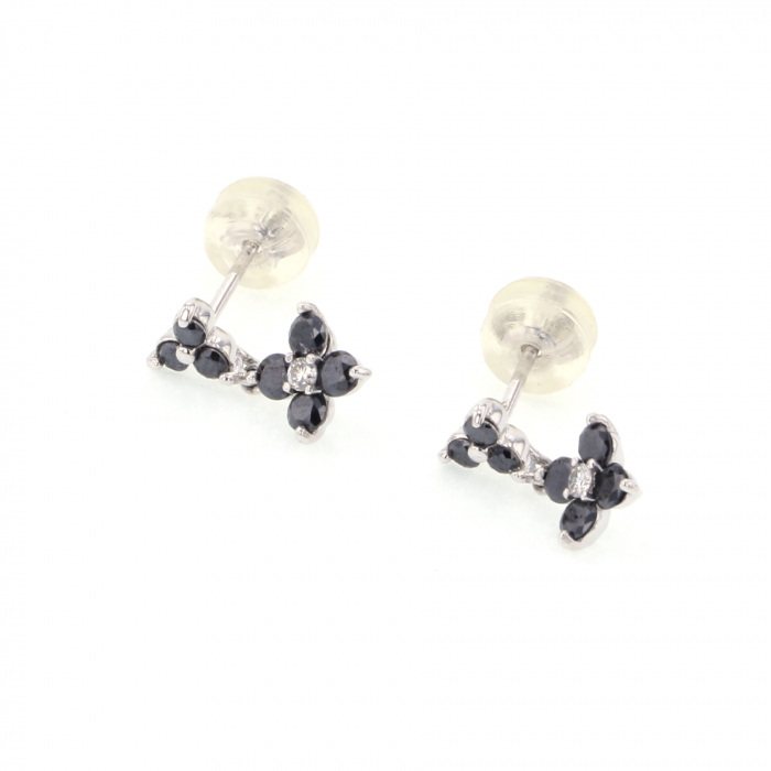 K18ホワイトゴールド ダイヤモンド ピアス J169344 | ユキザキセレクト