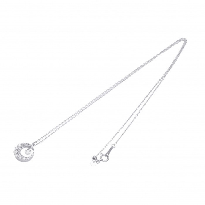 K18ホワイトゴールド ダイヤモンド ネックレス J192686 | ユキザキ