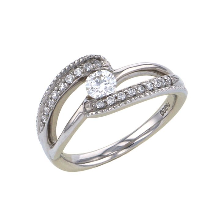 プラチナ900 ダイヤモンド リング J199552 | ユキザキセレクトジュエリー