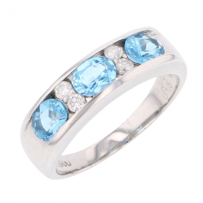 プラチナ900 トパーズ ダイヤモンド リング J201002 | ユキザキ