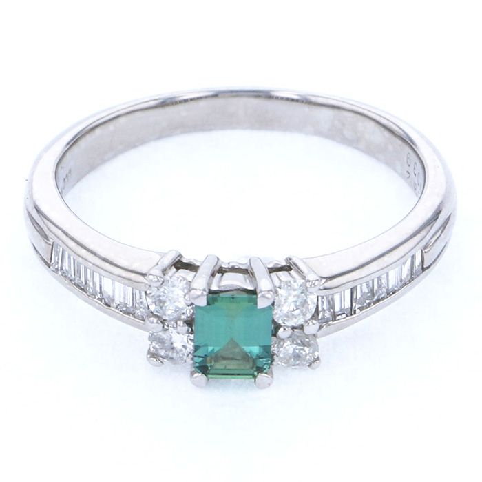 プラチナ900 アレキサンドライト ダイヤモンド リング J201990 | ユキ