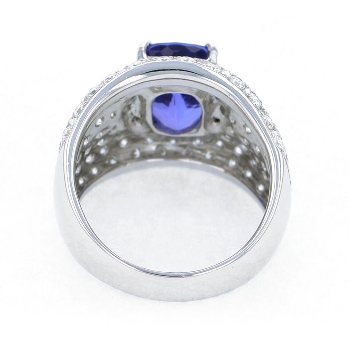 プラチナ900 タンザナイト ダイヤモンド リング J211195 | ユキザキ