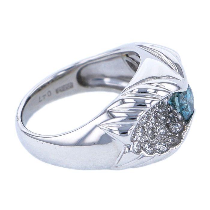 プラチナ900水晶リング プラチナ900 サンタマリア アクアマリン リング CD068CIBS | iichi