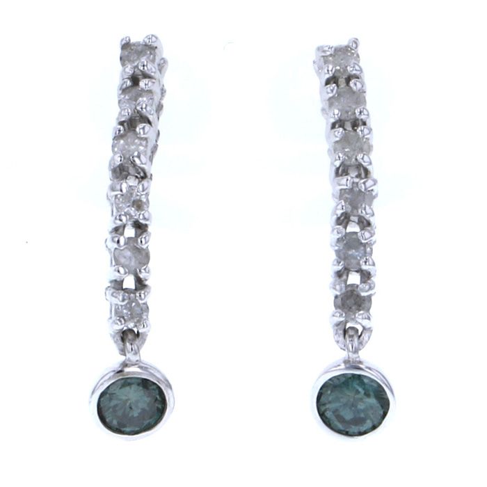 K14ホワイトゴールド ダイヤモンド ピアス J212384 | ユキザキセレクト