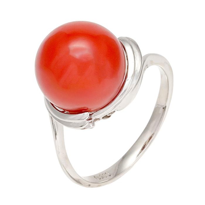 プラチナ900 サンゴ リング J212770 | ユキザキセレクトジュエリー