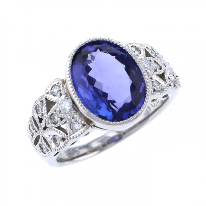 プラチナ900 タンザナイト ダイヤリング プラチナ900 タンザナイト ダイヤモンド リング J213213 | ユキザキ