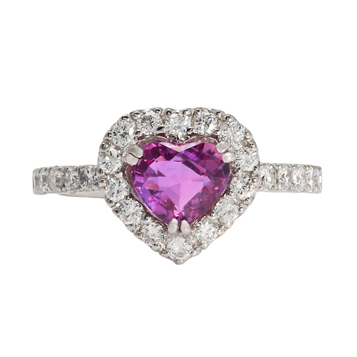 プラチナ900 サファイア ダイヤモンド リング J222343 | ユキザキ