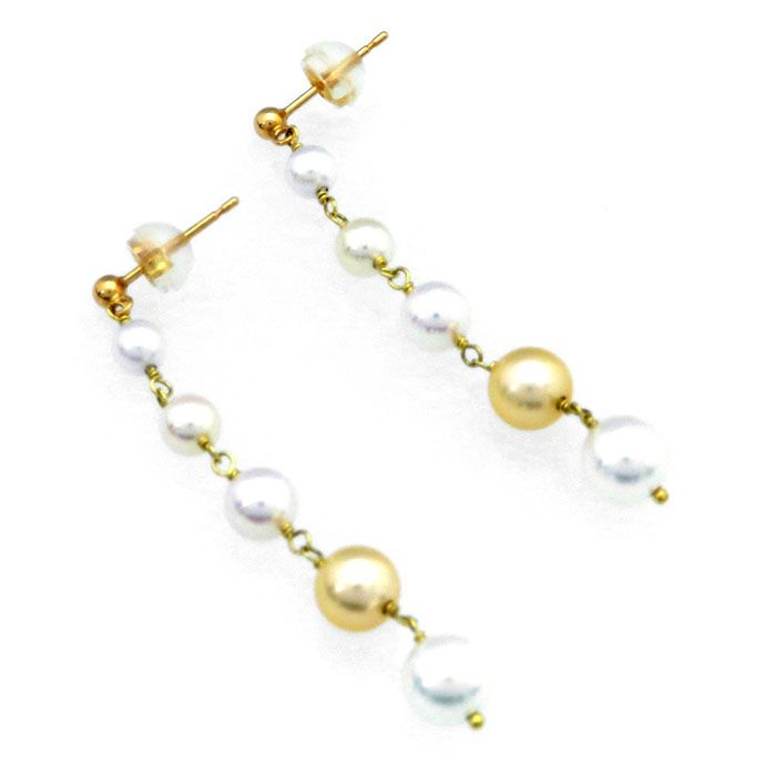 ゴールド パール ピアス K18イエローゴールド パール ピアス J230043 | ユキザキセレクトジュエリー