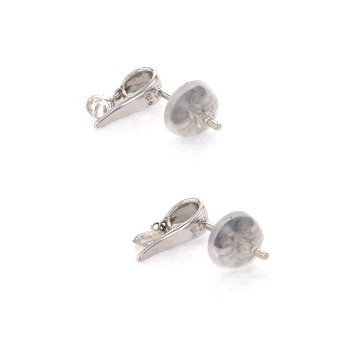 K18ホワイトゴールド ダイヤモンド ピアス J235233 | ユキザキセレクト