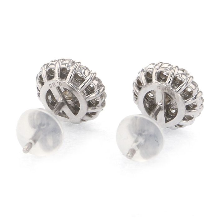 K18ホワイトゴールド ダイヤモンド ピアス J238440 | ユキザキセレクト