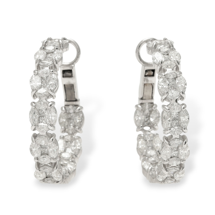 プラチナ900 ダイヤモンド ピアス J240259 | ユキザキセレクトジュエリー