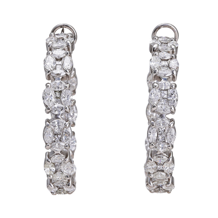 プラチナ900 ダイヤモンド ピアス J240262 | ユキザキセレクトジュエリー