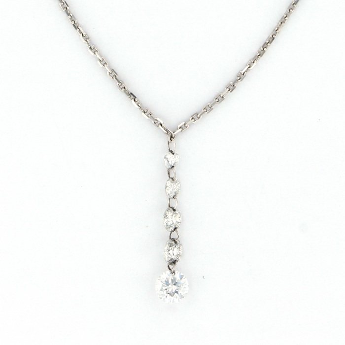 K18ホワイトゴールド ダイヤモンド ネックレス J244272 | ユキザキ