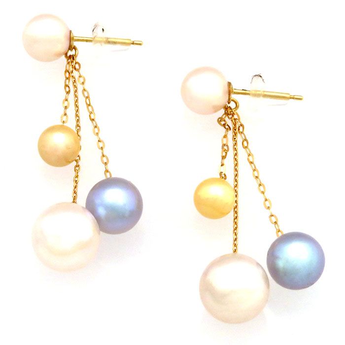 K18イエローゴールド パール ピアス J245454 | ユキザキセレクトジュエリー