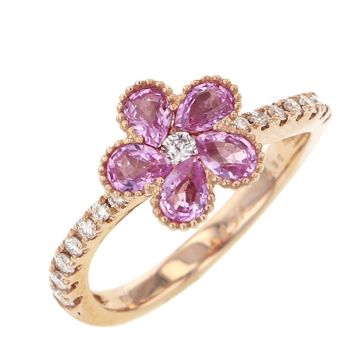 サファイアリング タンザナイト ダイヤモンド サファイアリング TA 0.49ct D 0.06