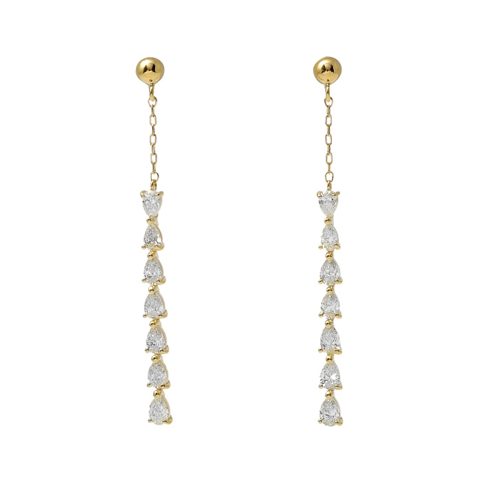 K18イエローゴールド ダイヤモンド ピアス J266580 | ユキザキセレクト