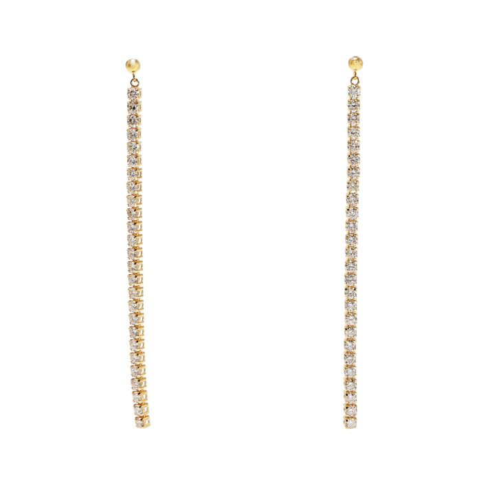 【新品仕上げ済】イエローゴールドダイヤモンドピアス K18イエローゴールド ダイヤモンド ピアス J275865 | ユキザキセレクト