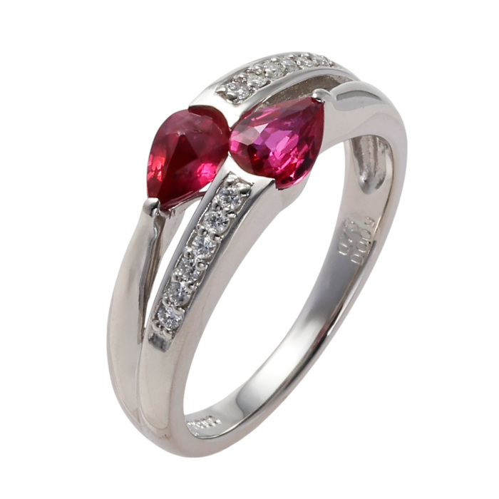 プラチナ900 ルビー ダイヤモンド リング J291638 | ユキザキセレクト