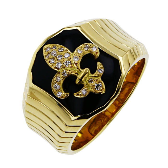 K18 yellow gold diamond ring J300917 | Yukizaki Select Jewelry
