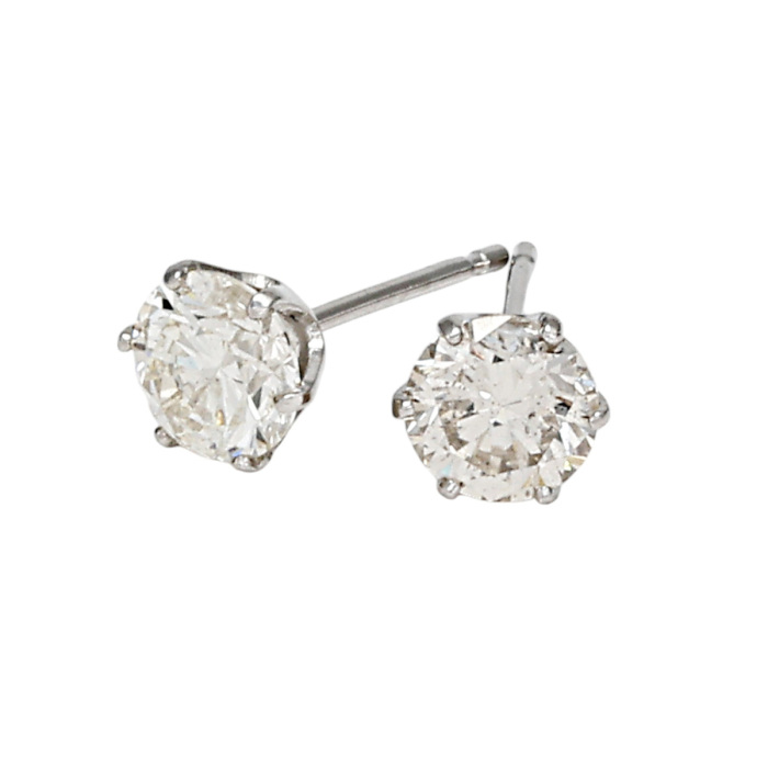 プラチナ900 ダイヤモンド ピアス J308509 | ユキザキセレクトジュエリー