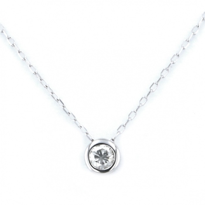 K18ホワイトゴールド ダイヤモンド ネックレス J308634 | ユキザキ