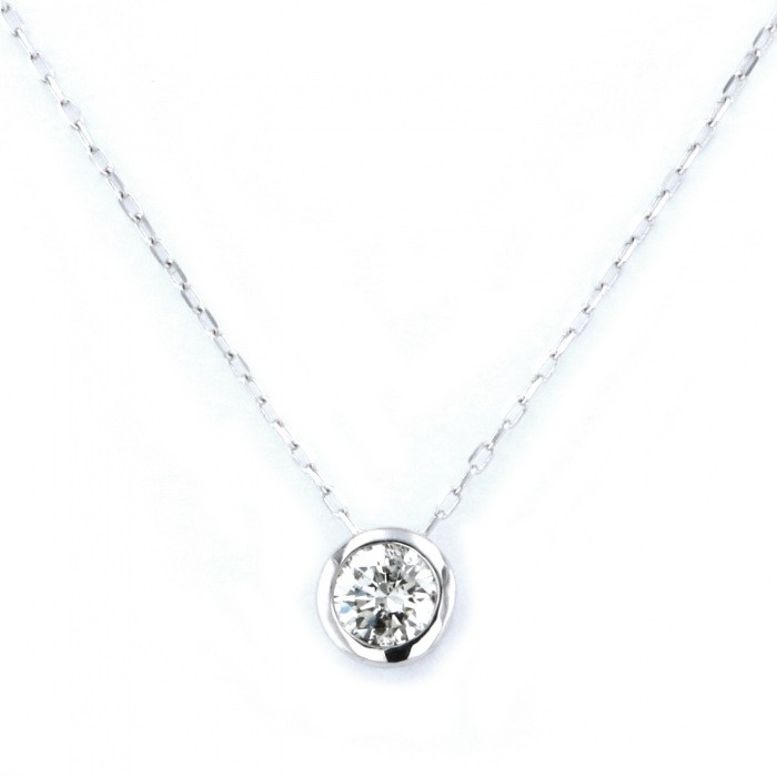 K18ホワイトゴールド ダイヤモンド ネックレス J308655 | ユキザキ