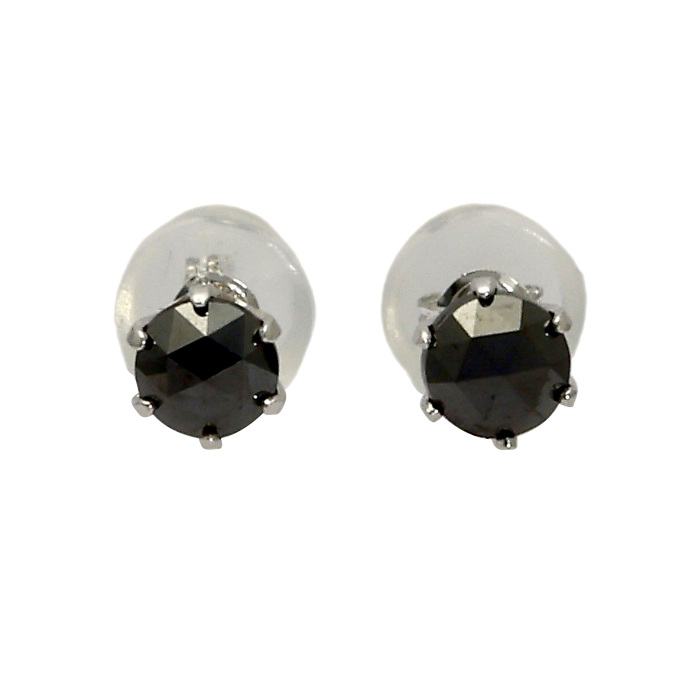22kブラックダイヤピアス プラチナ900 ブラックダイヤ ピアス J310842 | ユキザキセレクトジュエリー