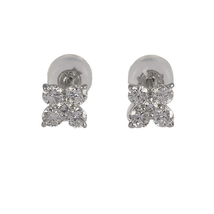 プラチナ900 ダイヤモンド ピアス J311922 | ユキザキセレクトジュエリー