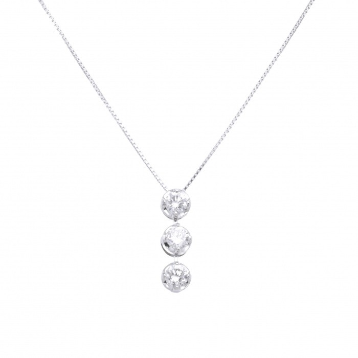 ね*こ様 【超美品】　ゆきざき　ダイヤモンド　ネックレス　プラチナ850 プラチ j313216-1.jpg